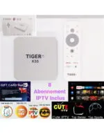TIGER K55 – TV BOX 2Go+16Go 2025 Dual Wifi 5Ghz 4K Ultra HD – Abonnements