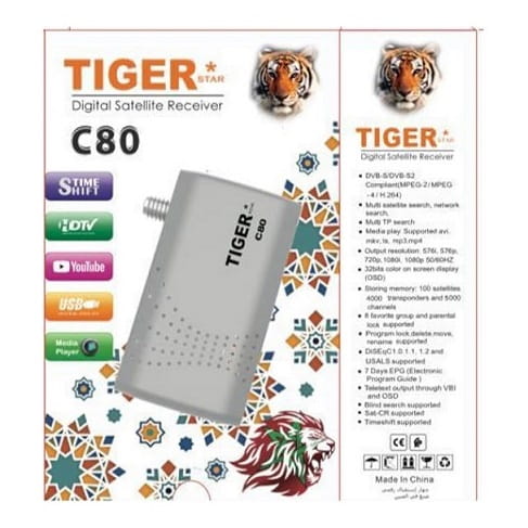 c80 MINI HD DVB-S2 RECEPTEUR TIGER C80 – Image 1